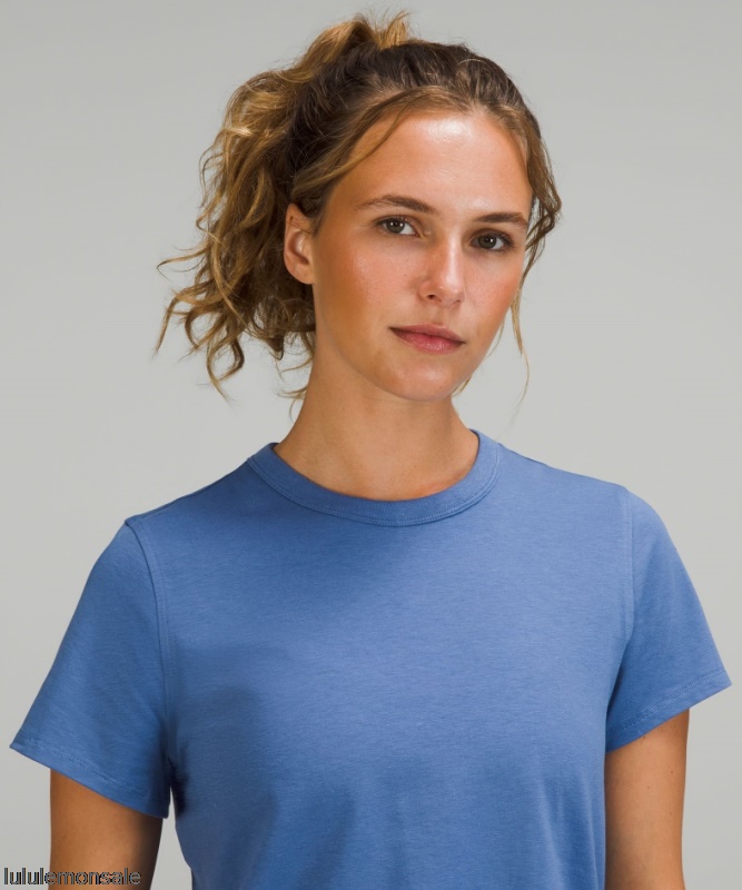 Lululemon Damen DELULU325 | Lululemon Deutschland Wassertropfen-T-Shirt Aus Klassisch Geschnittener Baumwollmischung